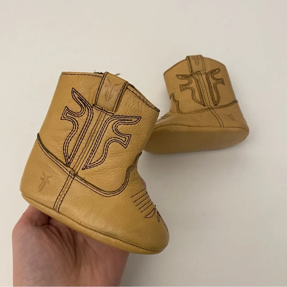 Frye || Infant Leather Rodeo Bootie Brown Tan Size 1_2